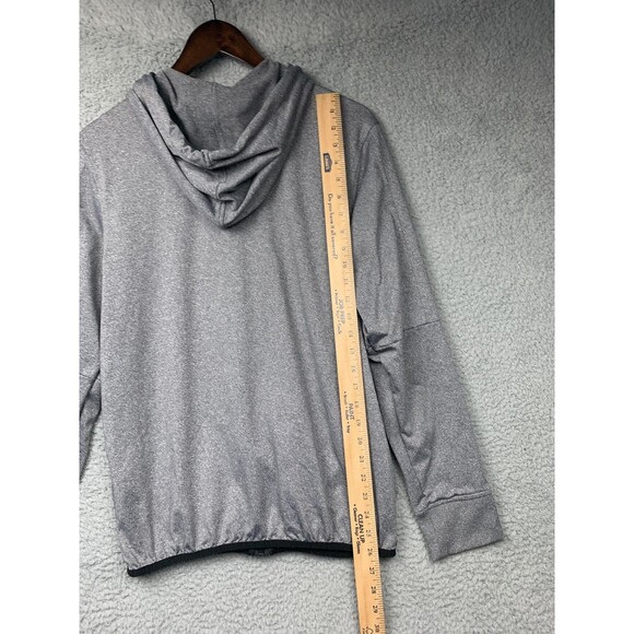 Marc Ecko Cut & Sew Hoodie Mens Medium Gray Full Zip Heathered Pockets Logo - Picture 10 of 14